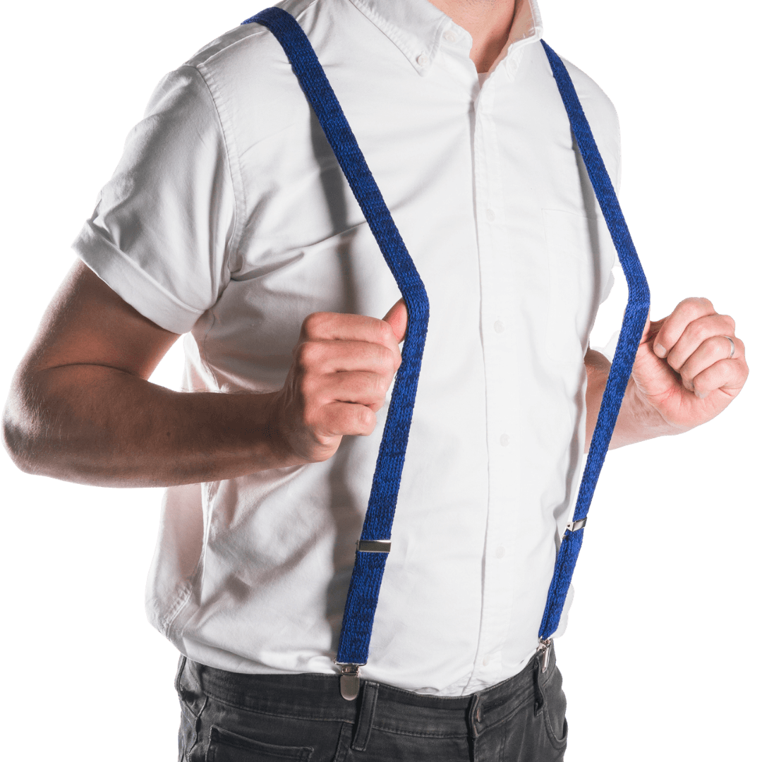 Blue Suspenders / Bretels - Wool & Water