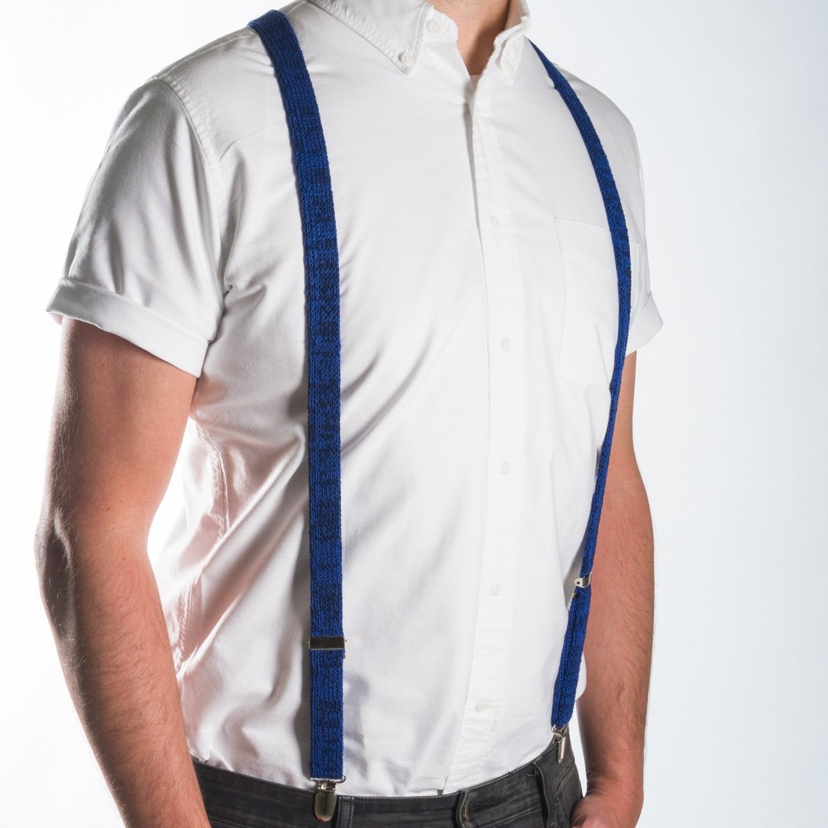 Blue Suspenders / Bretels - Wool & Water