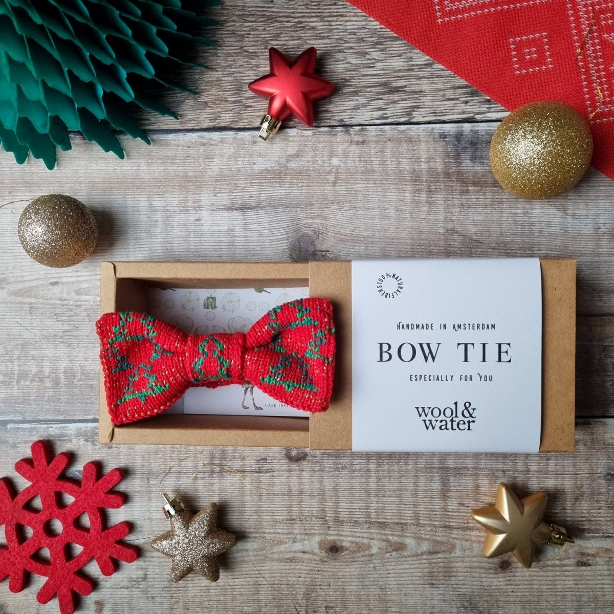 Festive Bow Tie: Fir Trees - Wool & Water