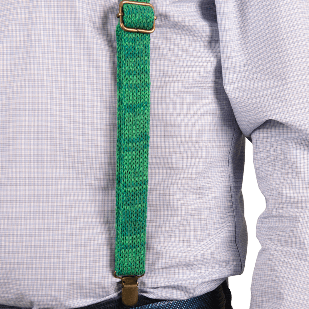 Green Suspenders / Bretels - Wool & Water