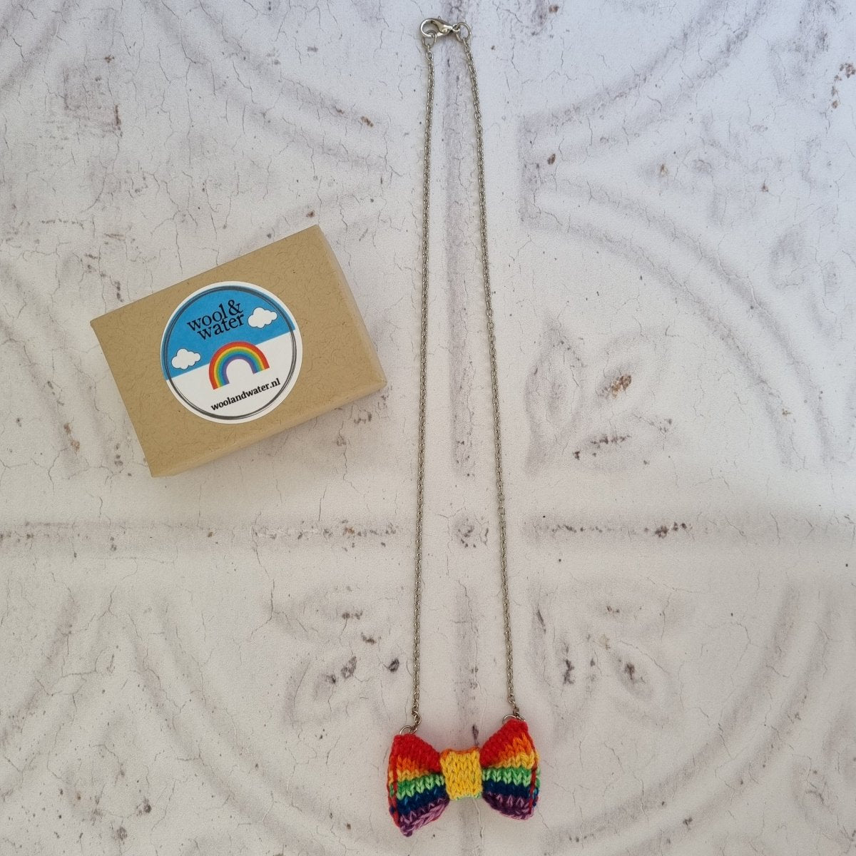 RainBOW Dog Bow Tie + Necklace Set (Special Edition) - Wool & Water