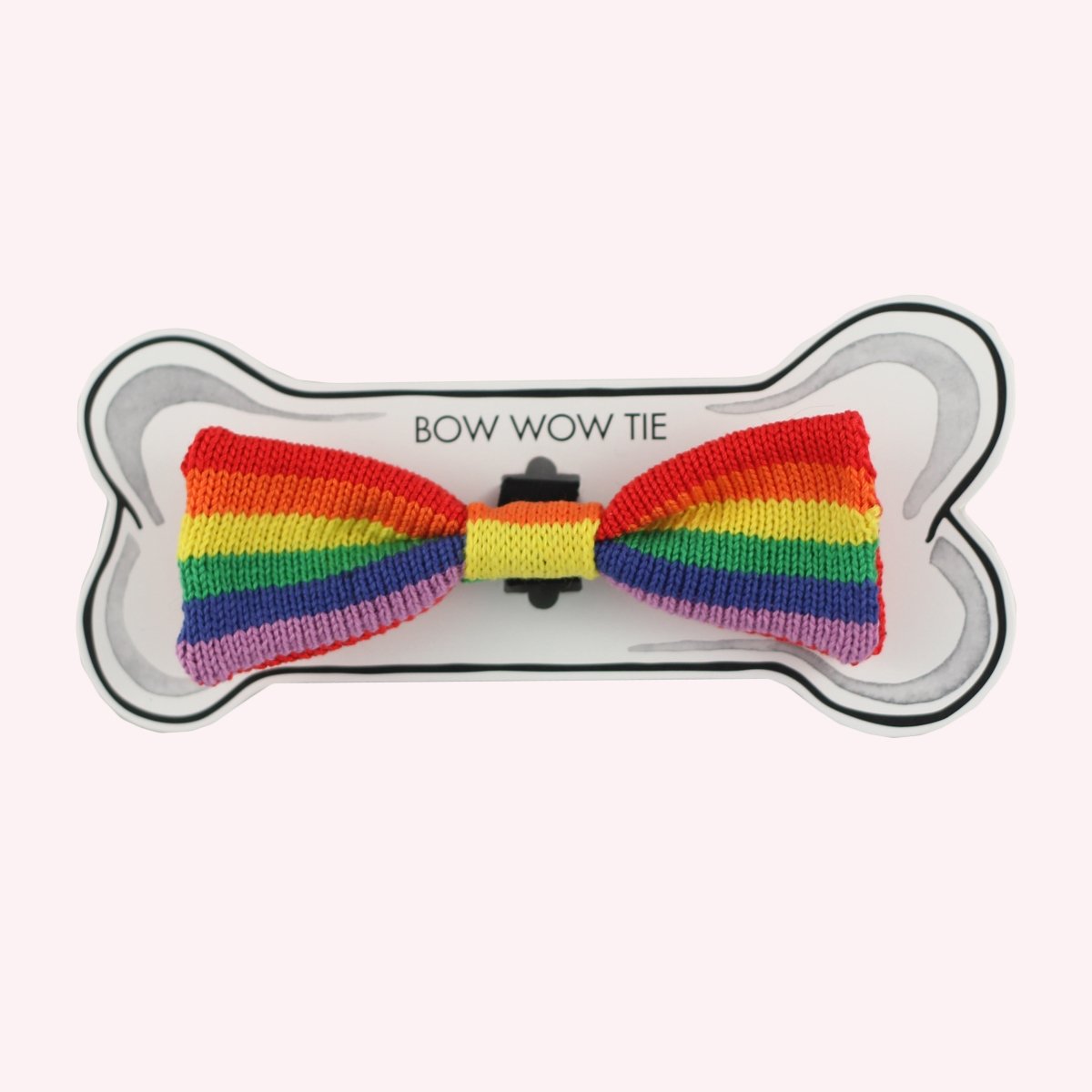 Rainbow / PRIDE Dog Bow Tie: Large Dog - Wool & Water