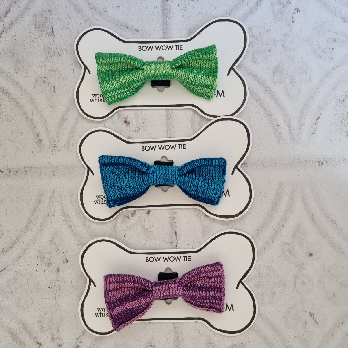 RainBOW Ties : Cat - Tiny Dog (6 colours available) - Wool & Water