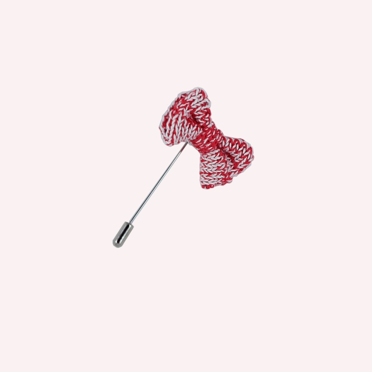 Red / White Bow Tie Pin - Wool & Water