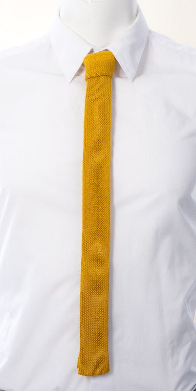 Skinny Tie: Mustard Yellow - Wool & Water