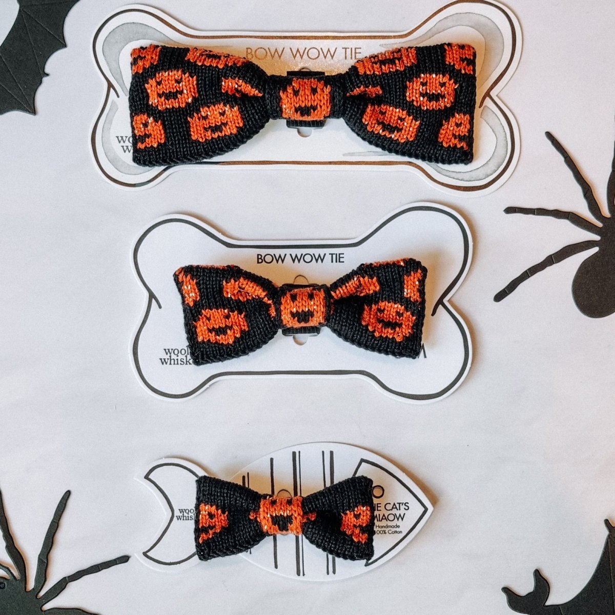 Cat / Tiny Dog Bow Tie: Halloween Pumpkins - Wool & Water