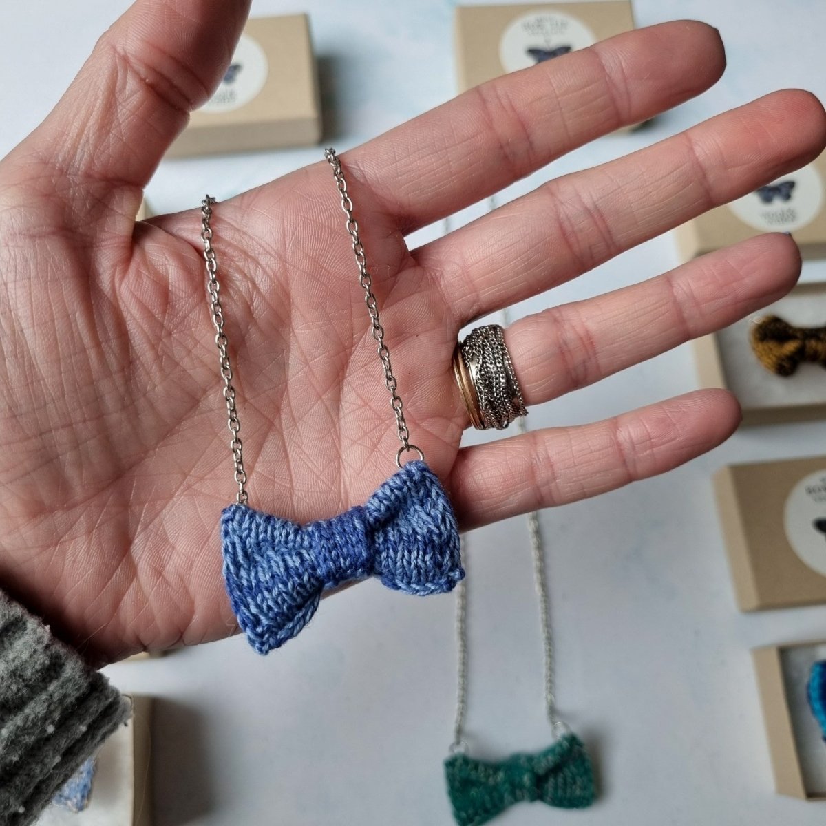 Clearance: Mini Bow Tie Necklaces - Wool & Water