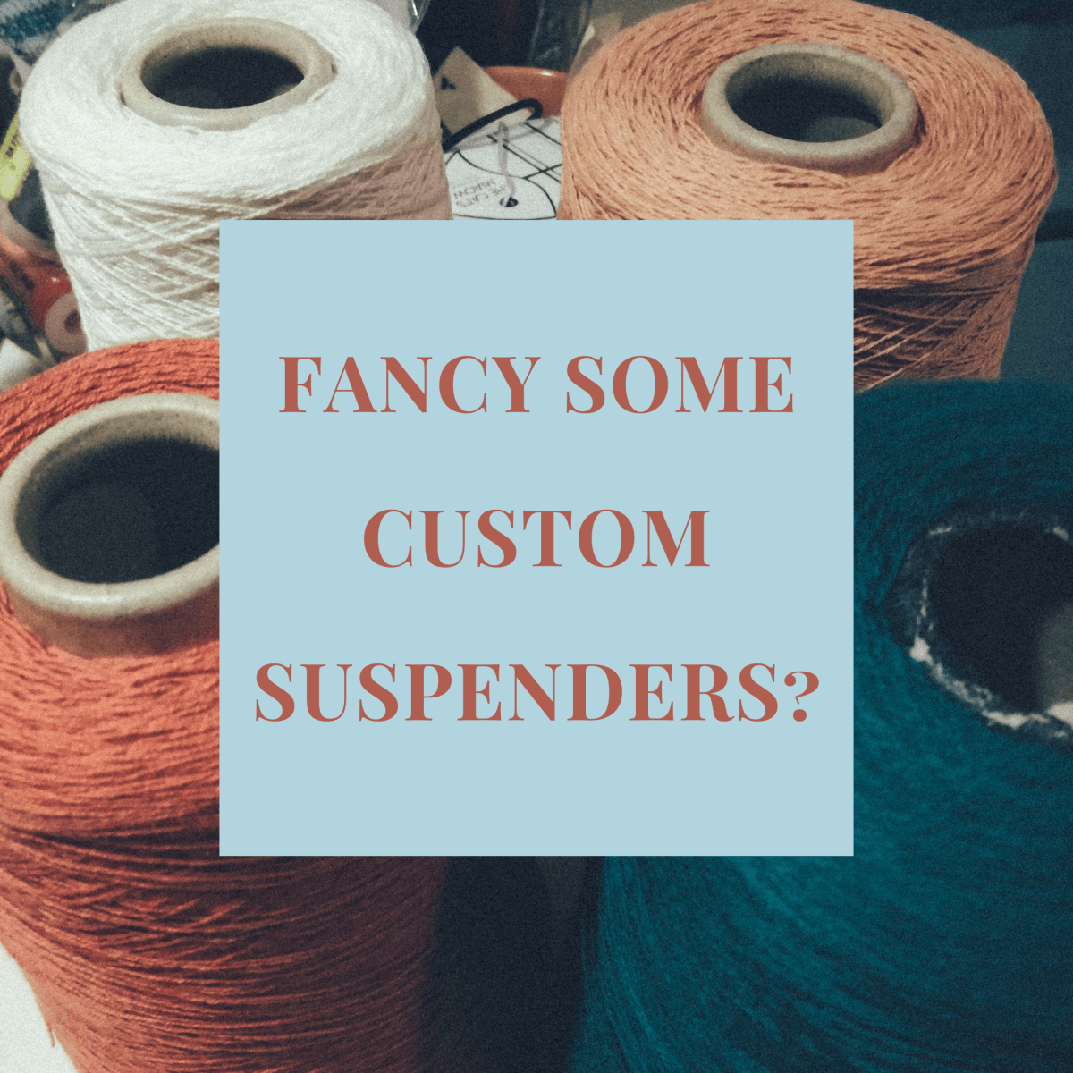 Custom Made Suspenders / Bretels - Wool & Water