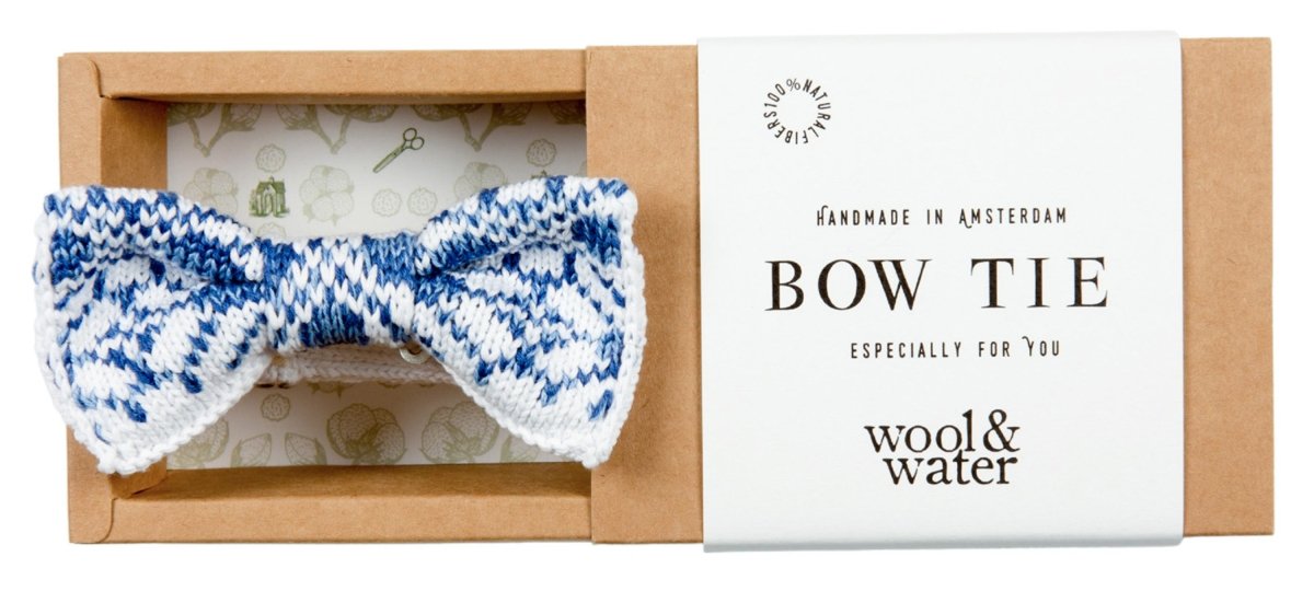 Delft Blue Bow Tie - Wool & Water