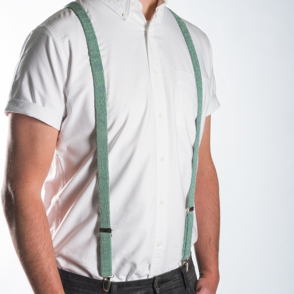 Green Suspenders / Bretels - Wool & Water
