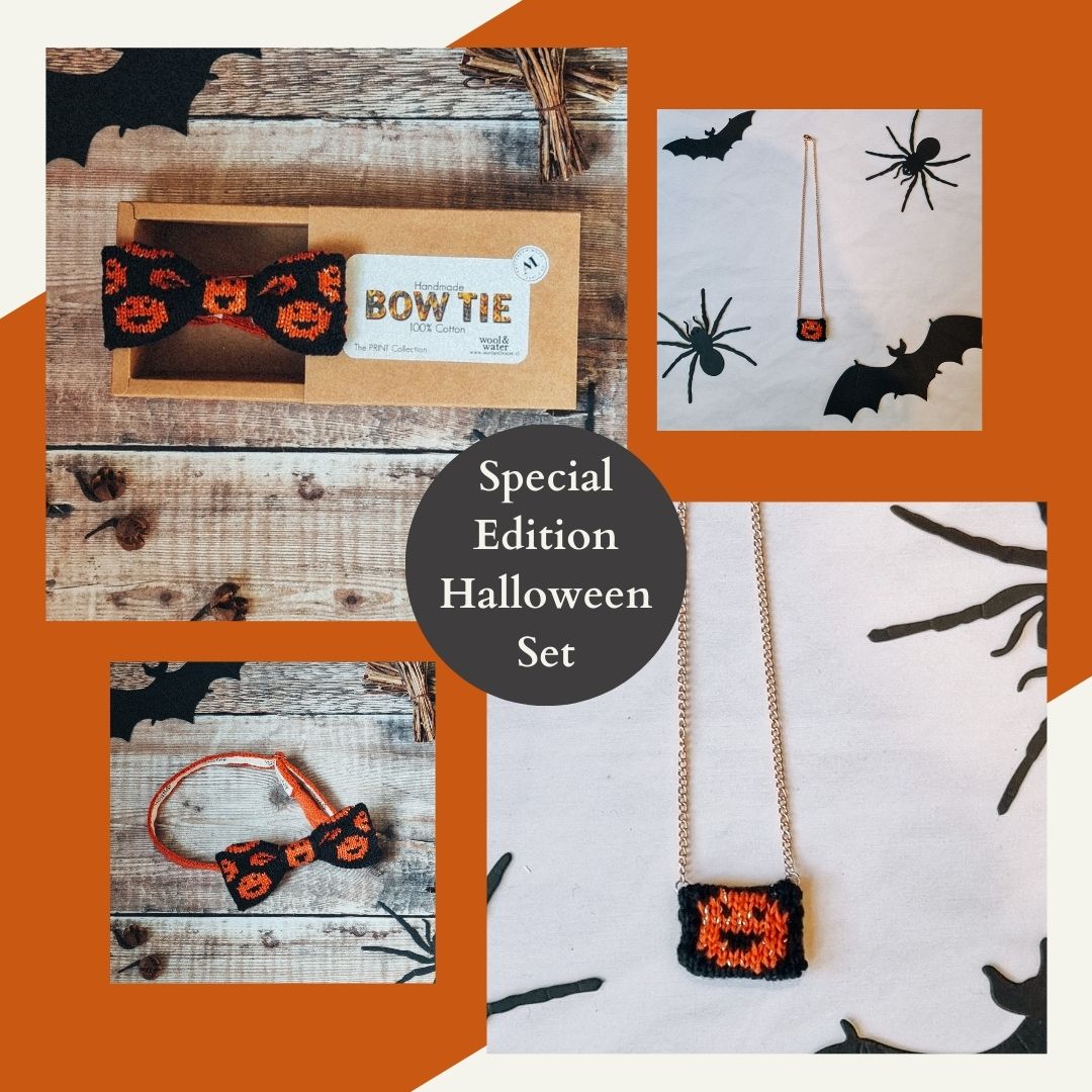 Halloween Bow Tie + Necklace Set (Special Edition) - Wool & Water