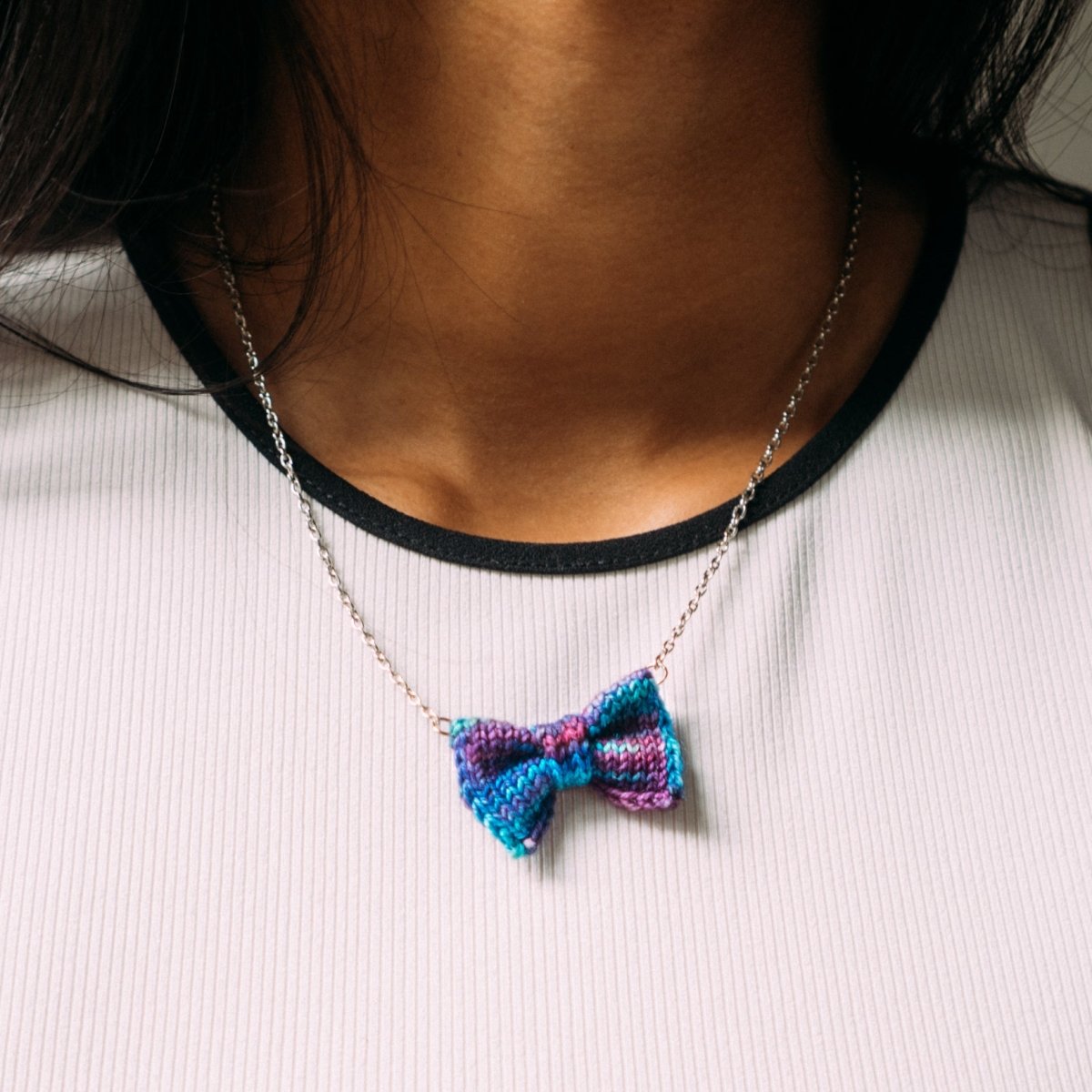 Jewel Bow Tie Necklace - Wool & Water