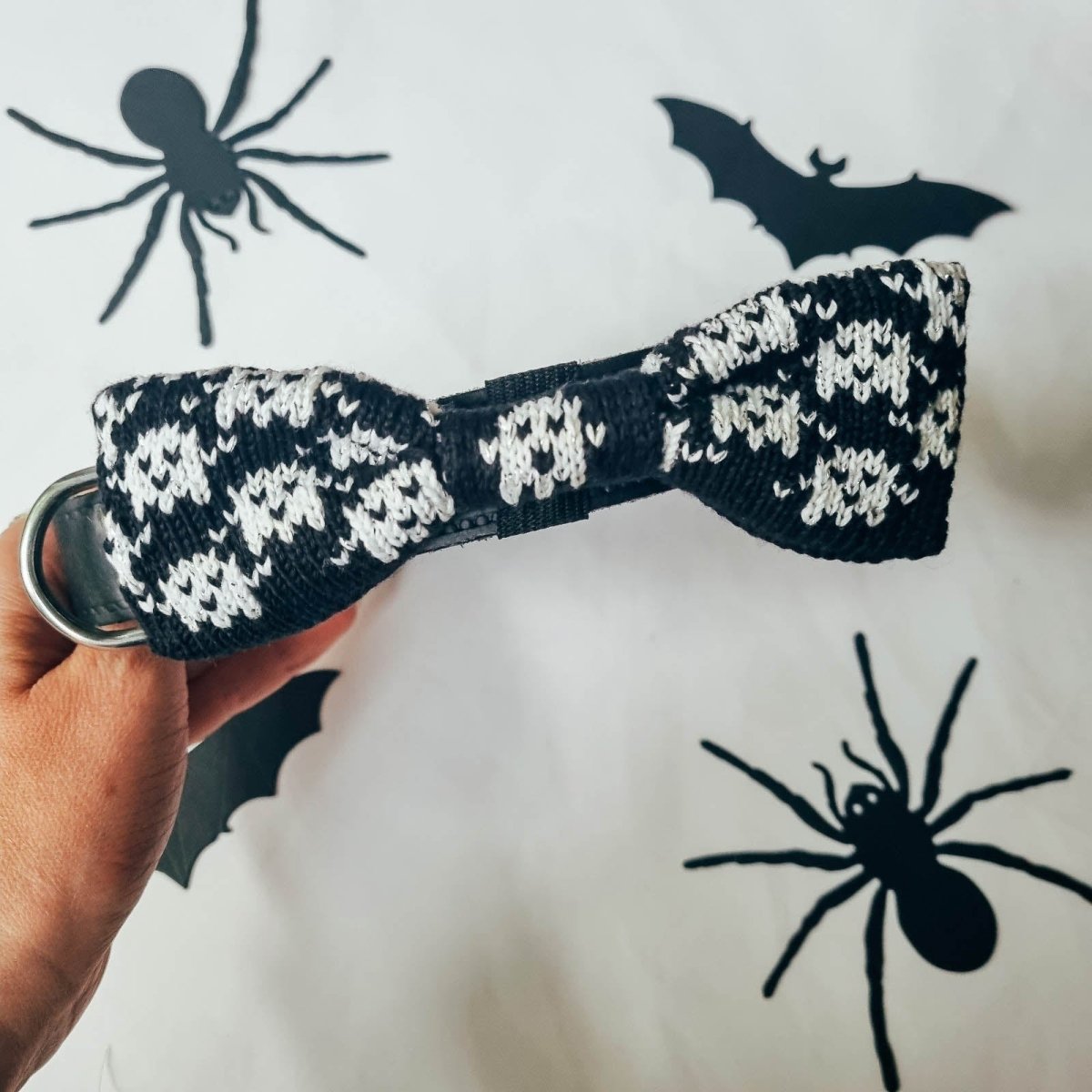 Large Dog Bow Tie: Spooky Ghosts - Wool & Water