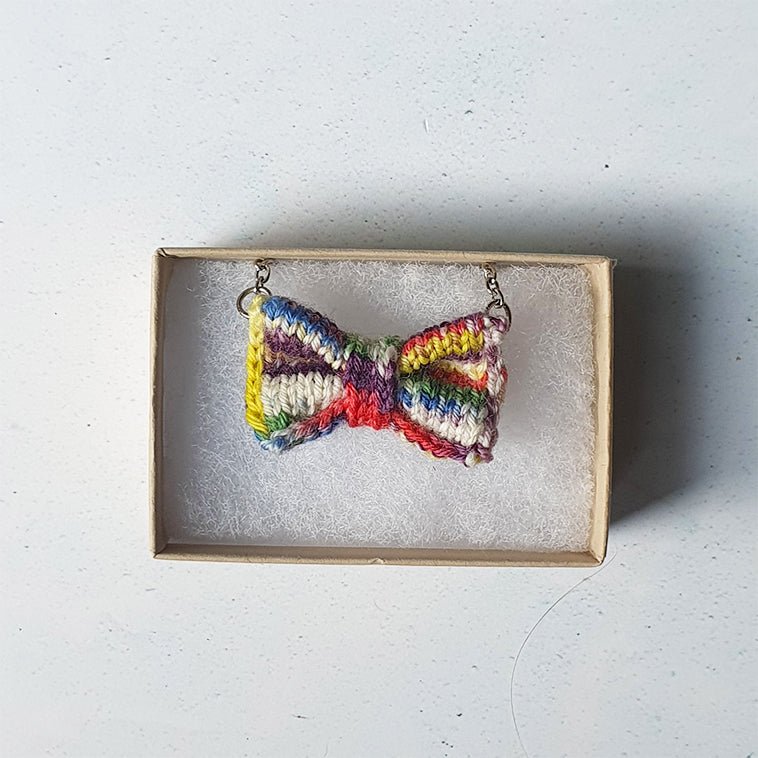 Paintpot Bow Tie Necklace - Wool & Water
