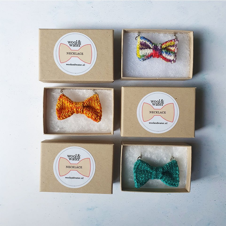 Paintpot Bow Tie Necklace - Wool & Water