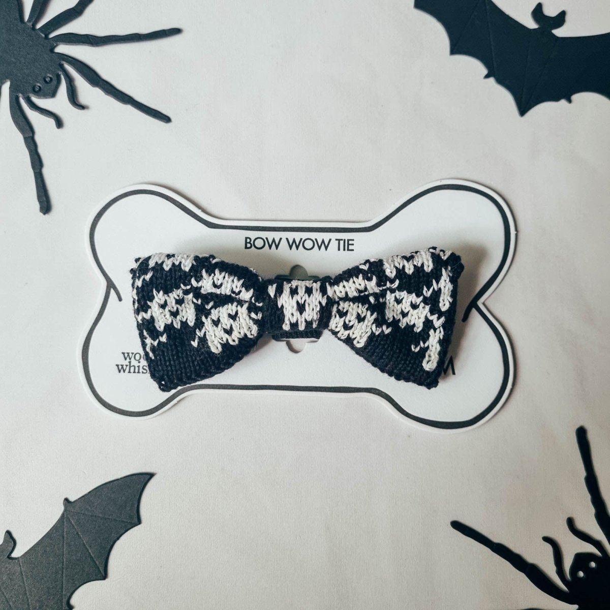 Small - Medium Dog Bow Tie: Spooky Ghosts - Wool & Water