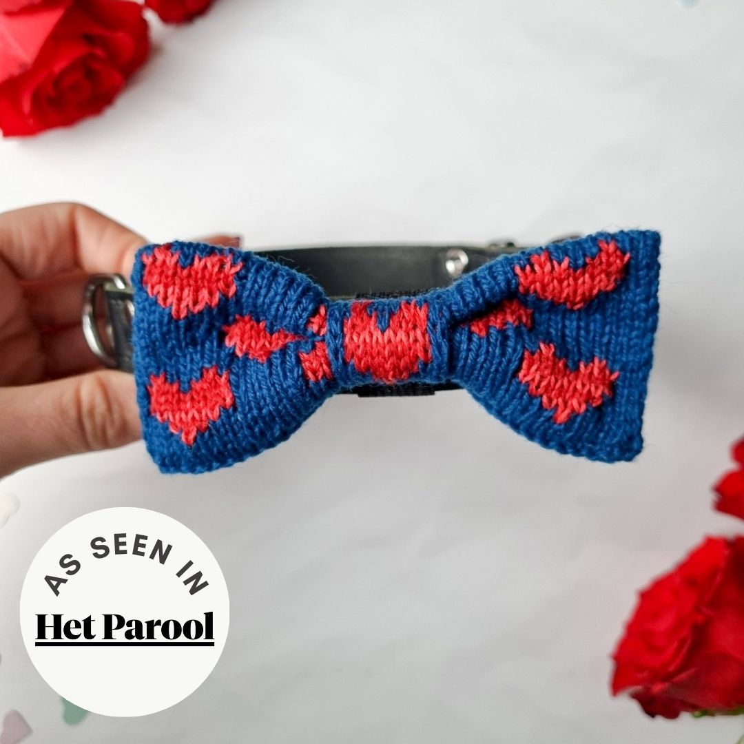 The Love Hearts Bow Tie : Small - Medium Dog - Wool & Water