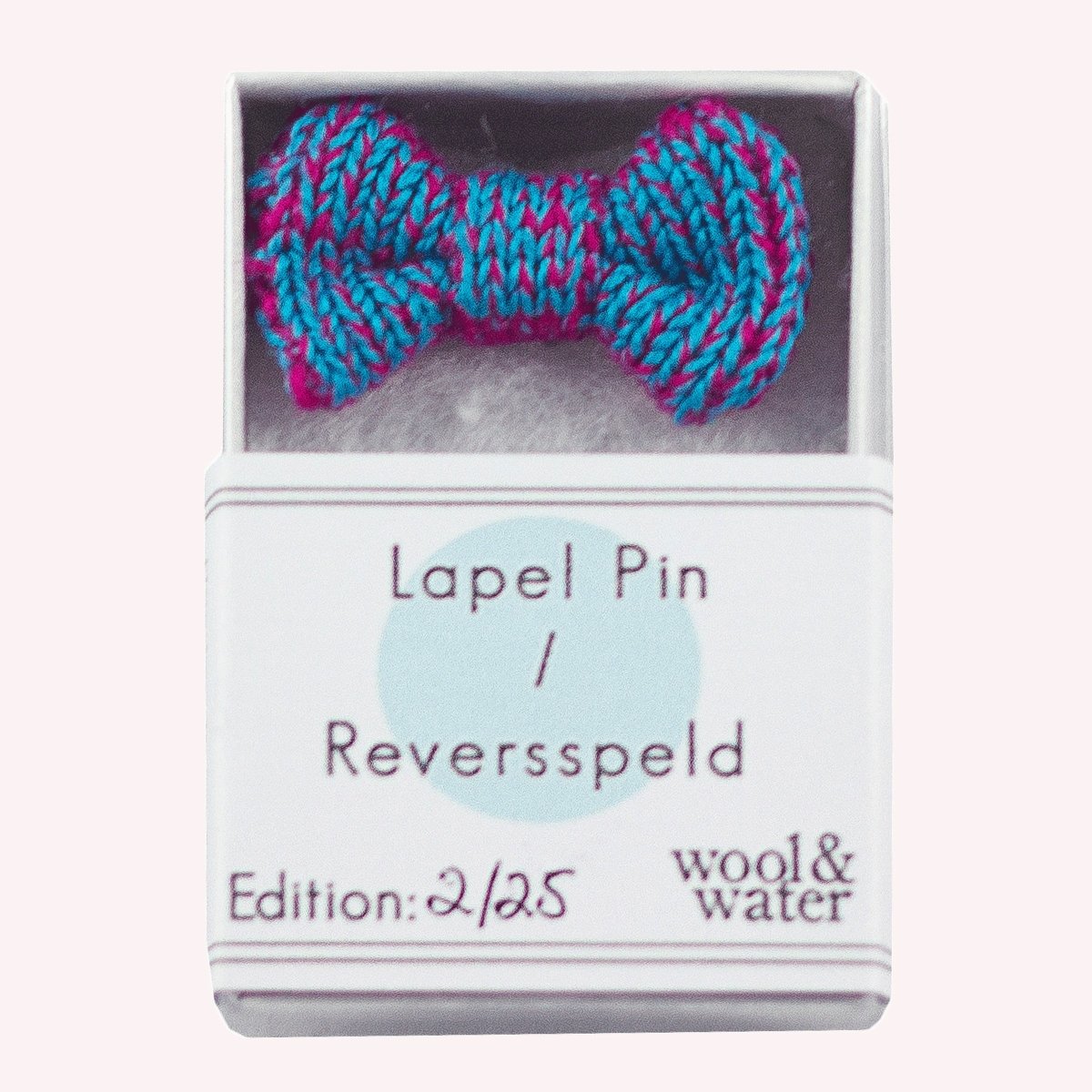 Turquoise / Pink Bow Tie Pin - Wool & Water